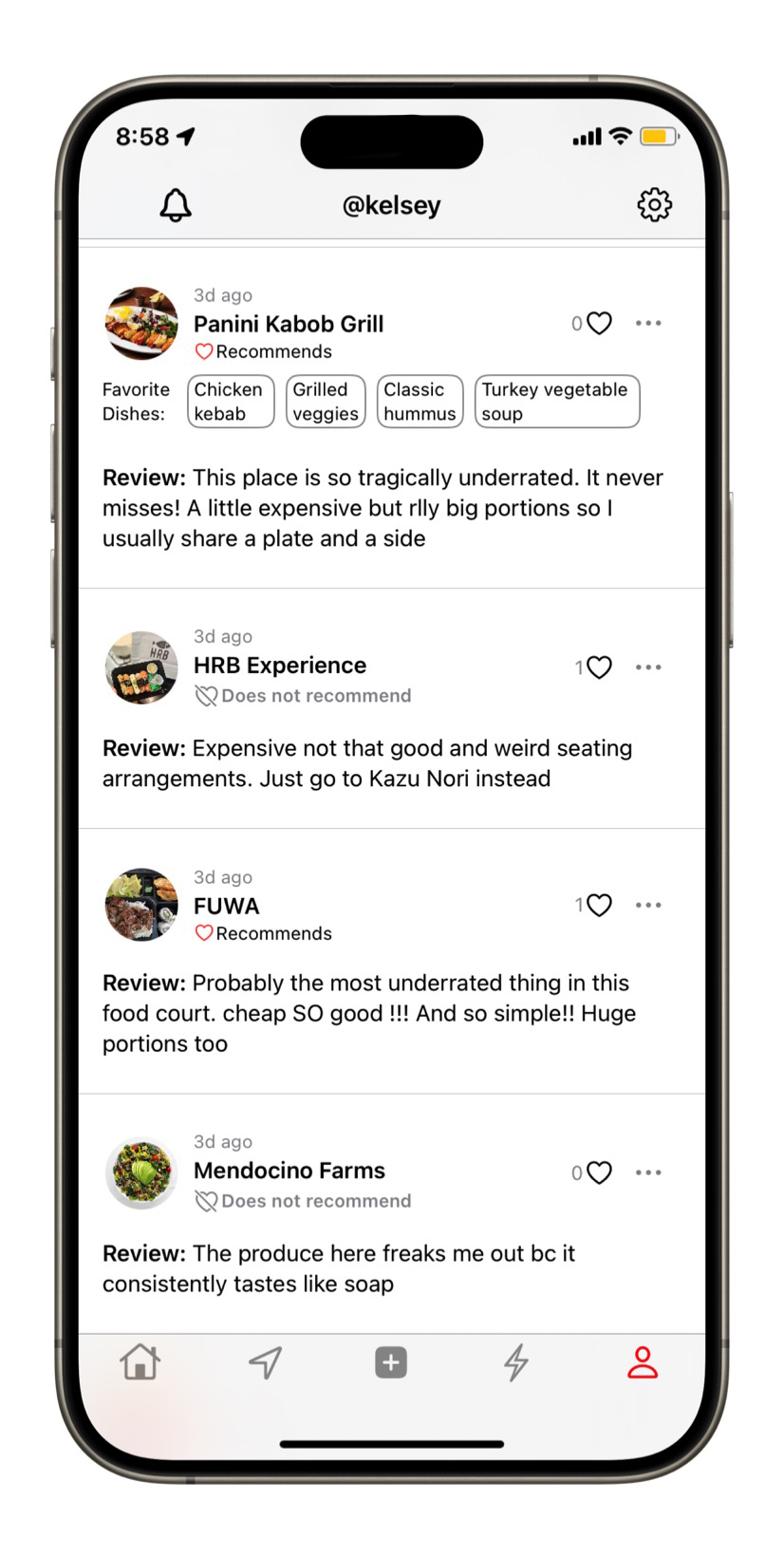 Ketchup App Interface 2